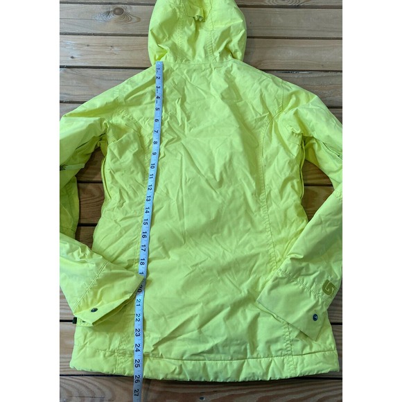 BURTON Yellow Full Zip Hooded Ski Snow Jacket XS - Picture 7 of 11